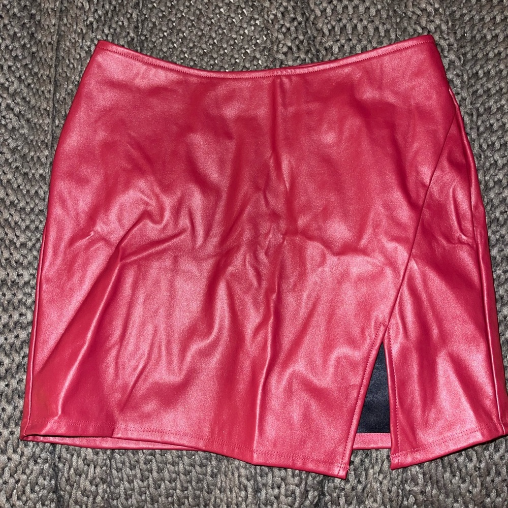 LA Hearts Faux Leather Mini Skirt